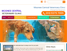 Tablet Screenshot of mooneecentralvet.com.au